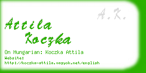 attila koczka business card